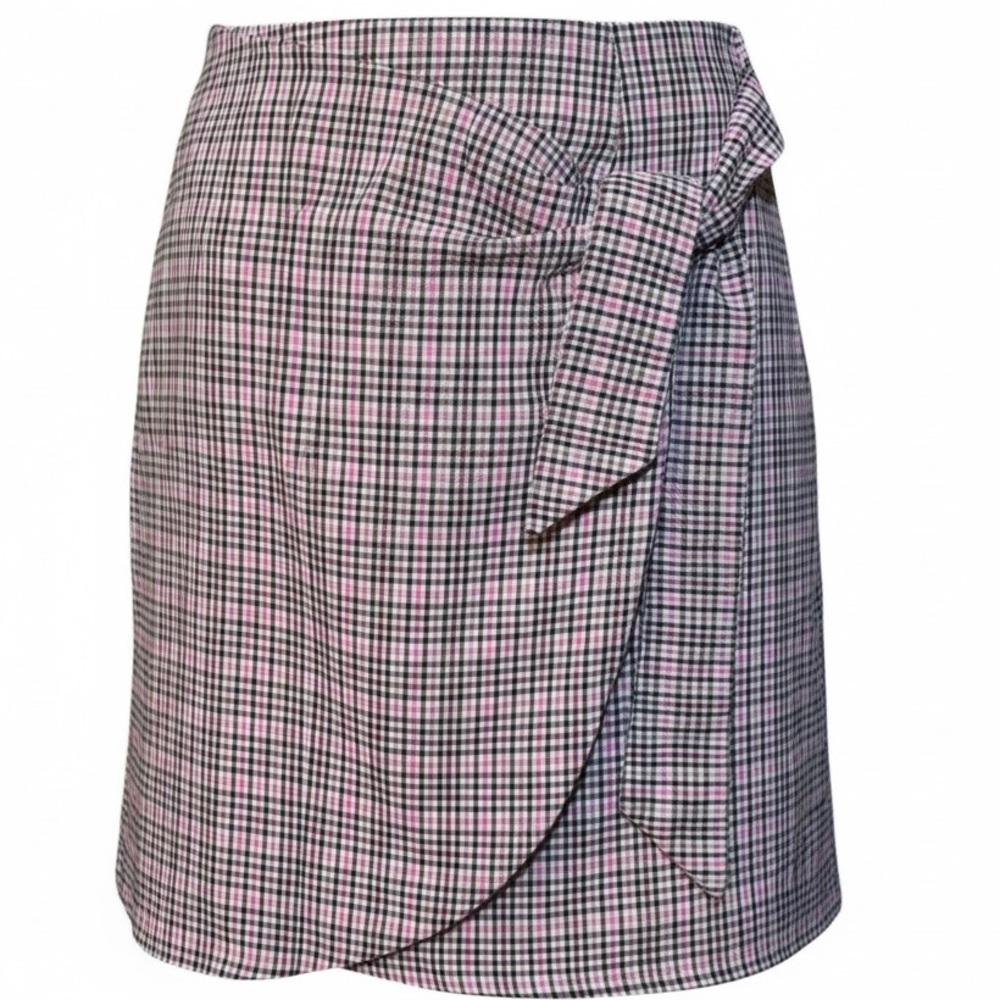 LOFT Classic Preppy Plaid‎ Wrap Mini Skirt – Size 2